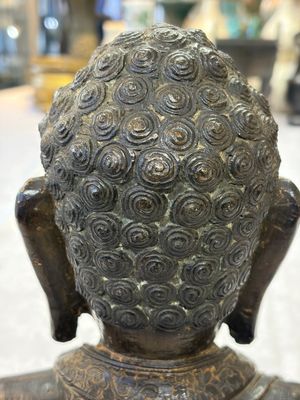 A Chinese bronze seated Buddha, Ming — photo 12