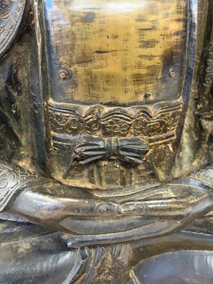 A Chinese bronze seated Buddha, Ming — photo 8