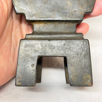 A Chinese bronze seated Buddha with a flaming halo — photo 14