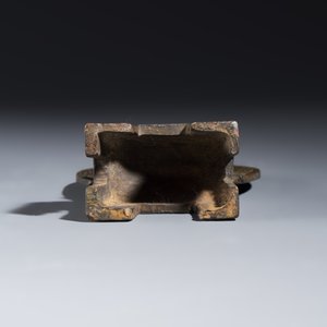 A Chinese bronze seated Buddha with a flaming halo — photo 7