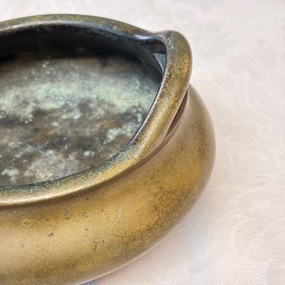 A Chinese bronze tripod censer with handles and stand — photo 5