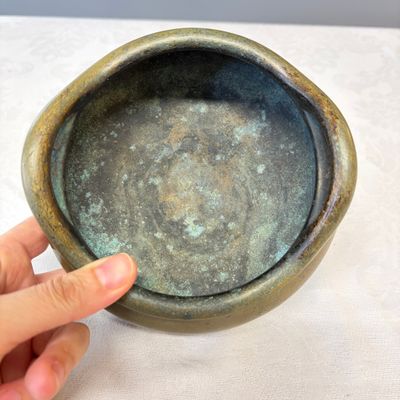 A Chinese bronze tripod censer with handles and stand — photo 7