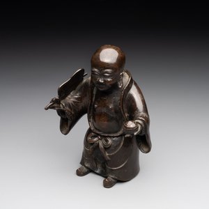 A Chinese bronze vase and a Taoist figure-shaped incense burner, Ming — foto 2