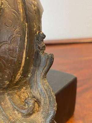 A Chinese bronze Zhen Wu with traces of red lacquer, Ming — 照片 8