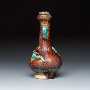 A Chinese brown-and-turquoise-glazed bottle vase — photo 3