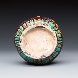 A Chinese brown-and-turquoise-glazed bottle vase — photo 7