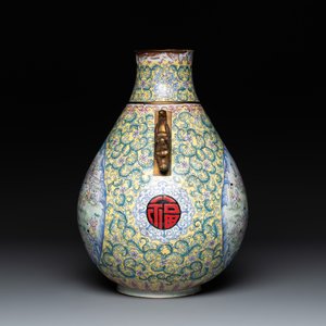 A Chinese Canton enamel '100 boys' 'hu' vase, 20th C. — photo 4