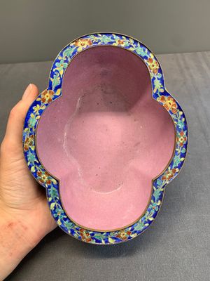 A Chinese Canton enamel blue-ground jardinière, Qianlong — 照片 6