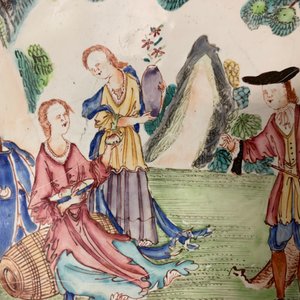 A Chinese Canton enamel ‘European subject’ plate, Qianlong — 照片 10