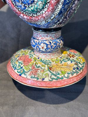 A Chinese Canton enamel helm-shaped ewer with shell-shaped basin, Yongzheng/Qianlong — photo 22