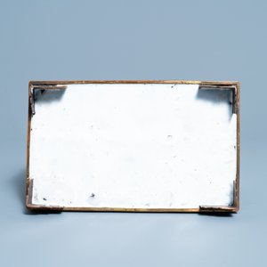 A Chinese Canton enamel inkwell set on stand, Qianlong — 照片 9