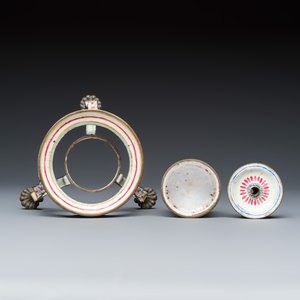 A Chinese Canton enamel kettle and stand with figural design — 照片 11