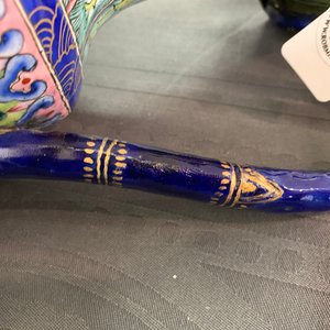 A Chinese Canton enamel lime green-ground ewer and basin, four-character mark, Qianlong/Jiaqing — 照片 22
