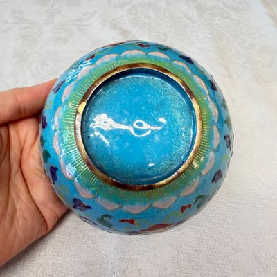 A Chinese Canton enamel 'Lotus Scroll' bowl — photo 7