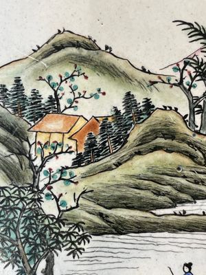 A Chinese Canton enamel plaque and large dish, Qianlong mark, 19th C. — photo 23