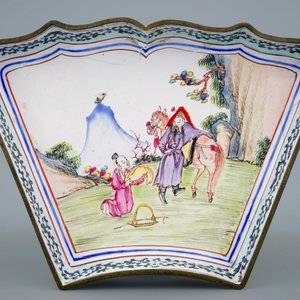 A Chinese Canton enamel sweetmeat set in box, 19th C. — 照片 5