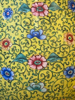 A Chinese Canton enamel yellow-ground vase, 19th C. — photo 13