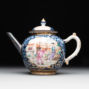 A Chinese Canton famille rose 18-piece 'mandarin subject' tea service, Qianlong — foto 2