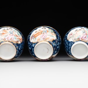 A Chinese Canton famille rose 18-piece 'mandarin subject' tea service, Qianlong — foto 25