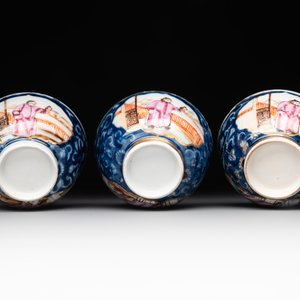 A Chinese Canton famille rose 18-piece 'mandarin subject' tea service, Qianlong — foto 31