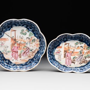A Chinese Canton famille rose 18-piece 'mandarin subject' tea service, Qianlong — foto 34