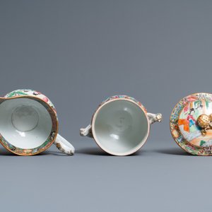 A Chinese Canton famille rose 18-piece tea service, 19th C. — 照片 23