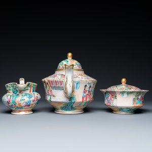 A Chinese Canton famille rose 24-piece tea service, 19th C. — 照片 13