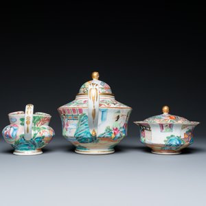 A Chinese Canton famille rose 24-piece tea service, 19th C. — 照片 14