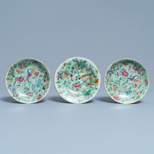 A Chinese Canton famille rose celadon-ground service, 19th C. — 照片 6
