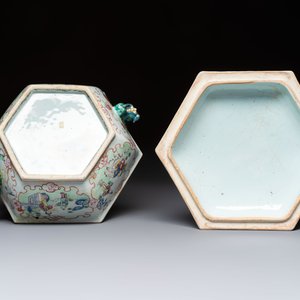 A Chinese Canton famille rose hexagonal tureen and cover, Qianlong — foto 8