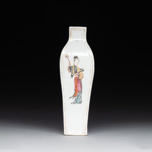 A Chinese Canton famille rose 'San Niang Jiao Zi 三娘教子' vase, Qianlong — foto 4