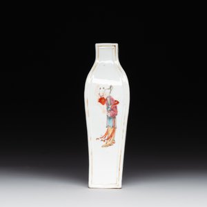 A Chinese Canton famille rose 'San Niang Jiao Zi 三娘教子' vase, Qianlong — foto 5