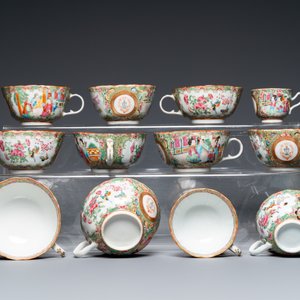 A Chinese Canton famille rose Scottish market Ormiston armorial 27-piece tea service, 19th C. — photo 4