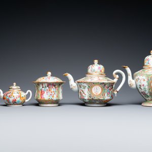 A Chinese Canton famille rose Scottish market Ormiston armorial 27-piece tea service, 19th C. — photo 5