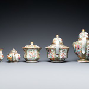 A Chinese Canton famille rose Scottish market Ormiston armorial 27-piece tea service, 19th C. — photo 8