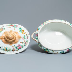 A Chinese Canton famille rose tureen and cover on stand, 19th C. — 照片 6