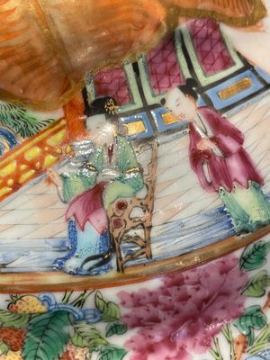 A Chinese Canton famille rose tureen and cover with narrative design, 19th C. — 照片 8