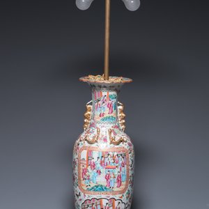A Chinese Canton famille rose vase mounted as a lamp, 19th C. — 照片 3