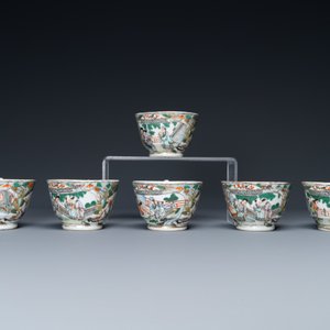 A Chinese Canton famille verte 14-piece tea service in presentation box, 19th C. — 照片 11