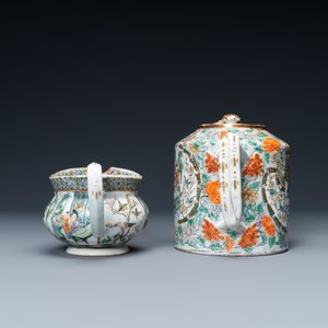 A Chinese Canton famille verte 14-piece tea service in presentation box, 19th C. — 照片 16