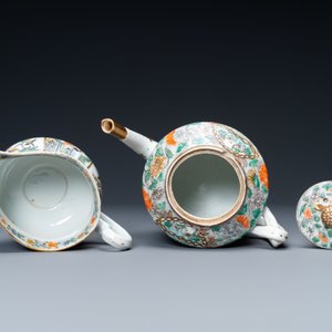 A Chinese Canton famille verte 14-piece tea service in presentation box, 19th C. — 照片 20