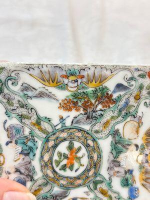 A Chinese Canton famille verte tile, 19th C. — foto 5