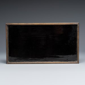 A Chinese Canton gilt-lacquered miniature cabinet on a stand — photo 10