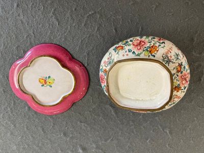 A Chinese Canton spice box and a four-lobed dish, Yongzheng/Qianlong — photo 2