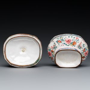A Chinese Canton spice box and a four-lobed dish, Yongzheng/Qianlong — photo 9