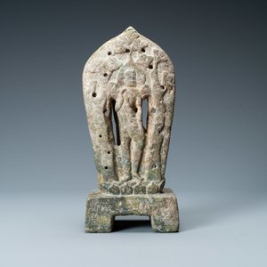 A Chinese carved and inscribed stone stele, possibly Wei — photo 4