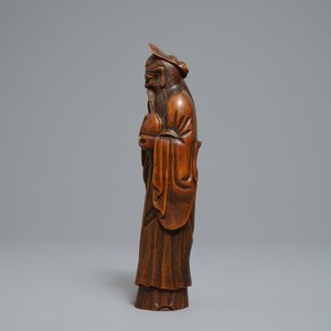 A Chinese carved bamboo figure of Shoulao, Qianlong/Jiaqing — photo 3