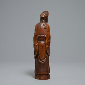 A Chinese carved bamboo figure of Shoulao, Qianlong/Jiaqing — photo 4