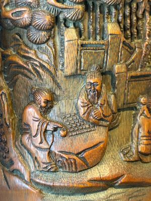 A Chinese carved bamboo 'Seven Sages of the Bamboo Grove' brush pot, 19th C. — 照片 11