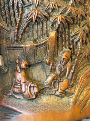 A Chinese carved bamboo 'Seven Sages of the Bamboo Grove' brush pot, 19th C. — 照片 10